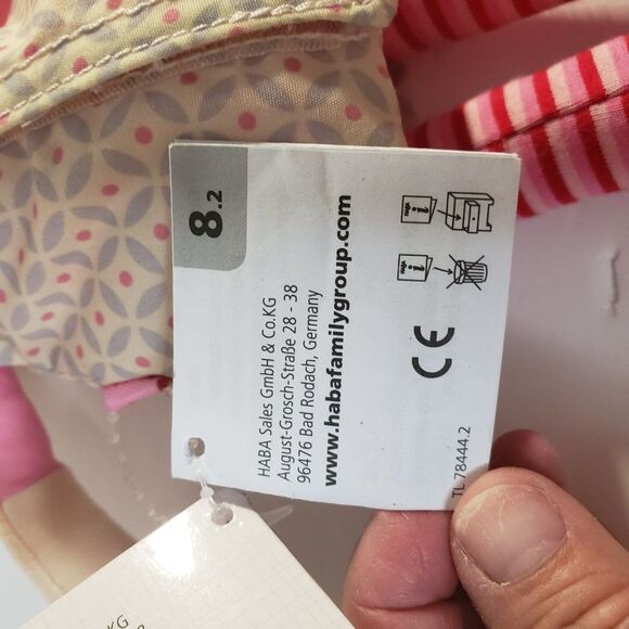 Cute HABA Cloth Red Hair Doll Green Eyes Cloth Rag Doll Soft 9" Roya - Picture 8 of 12